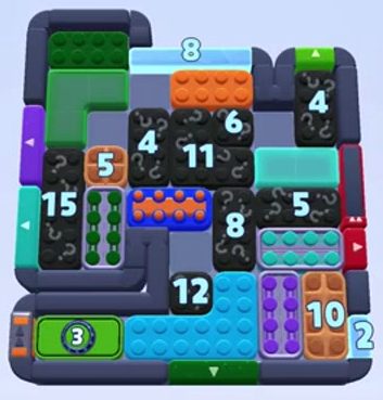 Color Block Jam level 1501 / 1503 / 1505 / 2415: screenshot of the board