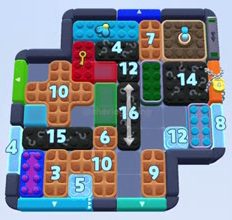 Color Block Jam level 1600 / 2511: screenshot of the board