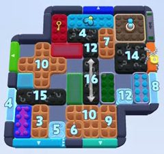Color Block Jam level: screenshot of the board