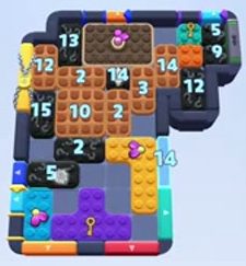 Color Block Jam level: screenshot of the board