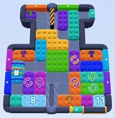 Color Block Jam level 1332: screenshot of the board