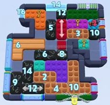 Color Block Jam level: screenshot of the board