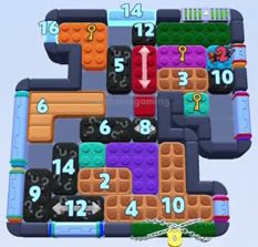 Color Block Jam level 1588 / 2499: screenshot of the board
