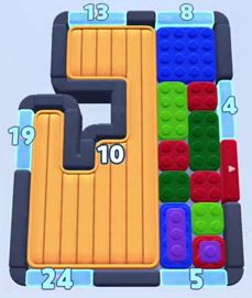 Color Block Jam level 1738 / 1886 / 2745: screenshot of the board