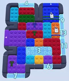 Color Block Jam level: screenshot of the board