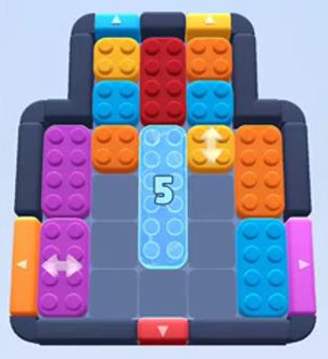 Color Block Jam level 96 / 484 / 884 / 1490: screenshot of the board
