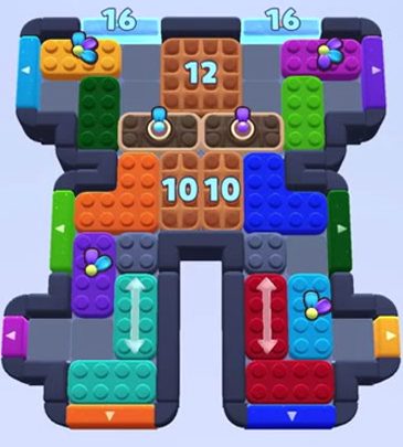 Color Block Jam level 1580 / 1584: screenshot of the board