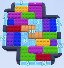 Color Block Jam level 1638 / 1700 / 2632: screenshot of the board