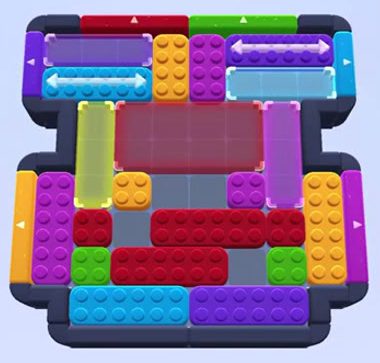 Color Block Jam level 1446 / 1449 / 1453 / 1486: screenshot of the board