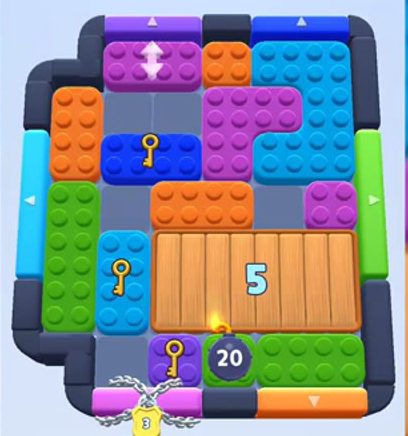 Color Block Jam level 511 / 904 / 1405: screenshot of the board