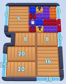 Color Block Jam level 94: screenshot of the board