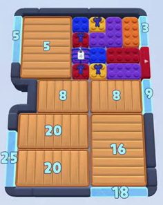 Color Block Jam level: screenshot of the board