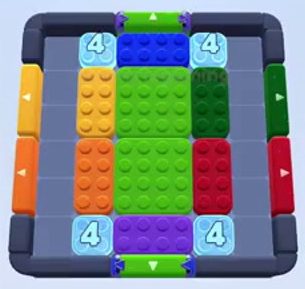 Color Block Jam level 1352: screenshot of the board