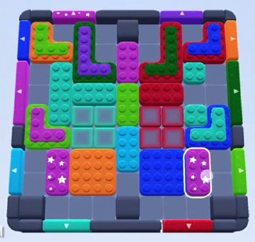 Color Block Jam level 249 / 637 / 1087: screenshot of the board