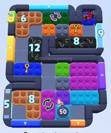 Color Block Jam level 1297 / 1289 / 2175: screenshot of the board