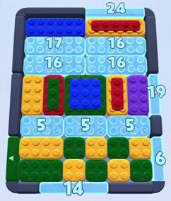 Color Block Jam level: screenshot of the board