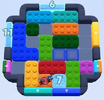 Color Block Jam level 1157 / 2090: screenshot of the board