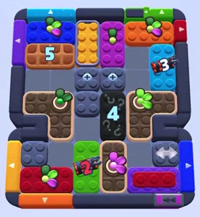 Color Block Jam level 1221 / 1219 / 1223 / 1707: screenshot of the board