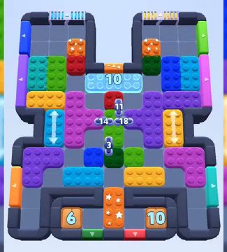 Color Block Jam level 660: screenshot of the board
