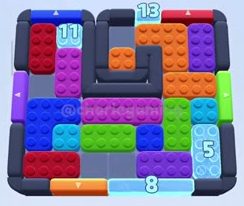 Color Block Jam level 577 / 1254 / 1471 / 1722: screenshot of the board