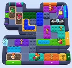 Color Block Jam level 1245 / 1247: screenshot of the board