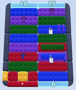 Color Block Jam level: screenshot of the board