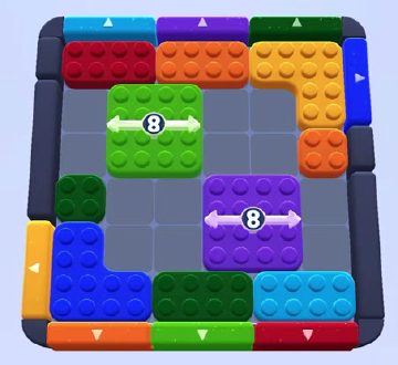 Color Block Jam level 1495 / 1498: screenshot of the board