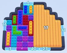Color Block Jam level 1740 / 2747: screenshot of the board