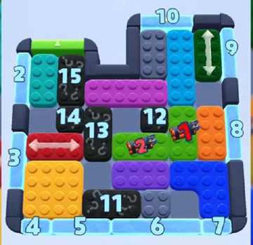 Color Block Jam level 764: screenshot of the board
