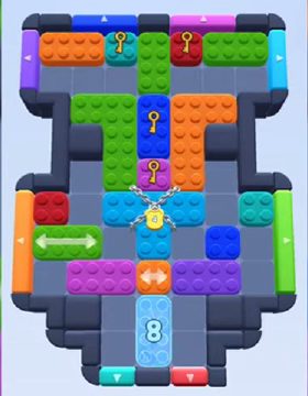 Color Block Jam level 203 / 1041 / 1942: screenshot of the board