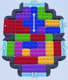 Color Block Jam level: screenshot of the board