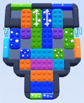 Color Block Jam level 494 / 910 / 1388: screenshot of the board