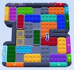 Color Block Jam level 1285 / 1264 / 1267: screenshot of the board