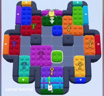 Color Block Jam level 1142: screenshot of the board