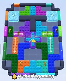Color Block Jam level 512: screenshot of the board