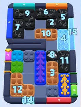 Color Block Jam level 1158 / 2062: screenshot of the board