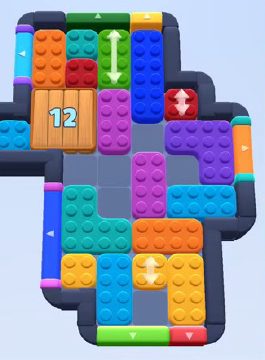 Color Block Jam level 427 / 821 / 1321: screenshot of the board