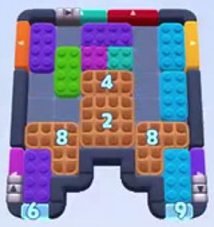 Color Block Jam level: screenshot of the board