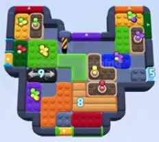 Color Block Jam level 1438 / 1504 / 1508: screenshot of the board