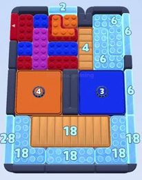 Color Block Jam level 1636 / 1698 / 2630: screenshot of the board