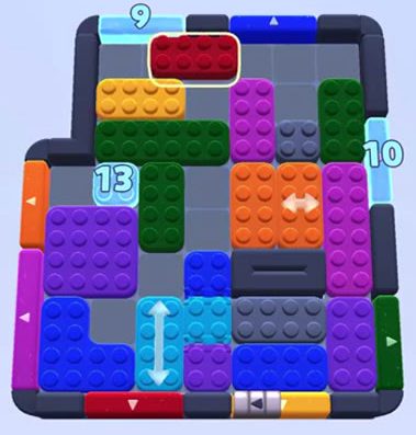 Color Block Jam level 1326 / 1329: screenshot of the board