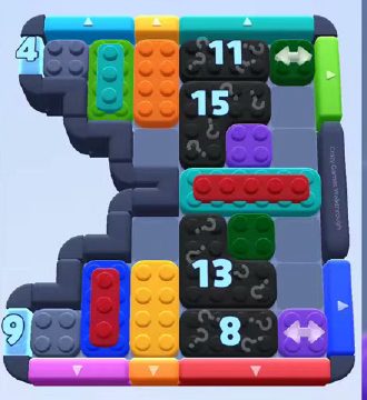 Color Block Jam level 882: screenshot of the board