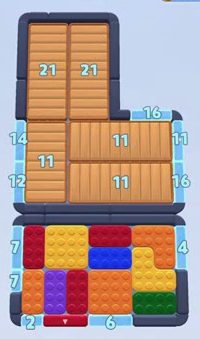 Color Block Jam level: screenshot of the board