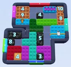 Color Block Jam level 1412 / 1419 / 2328: screenshot of the board